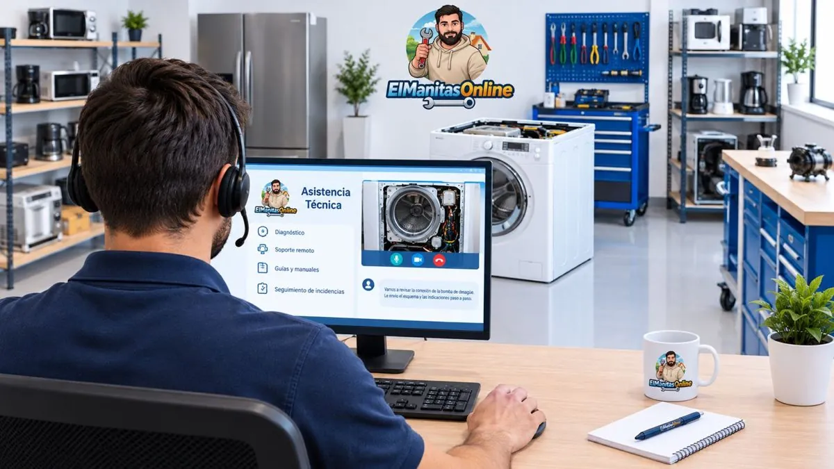 Técnico haciendo un diagnóstico online desde el taller